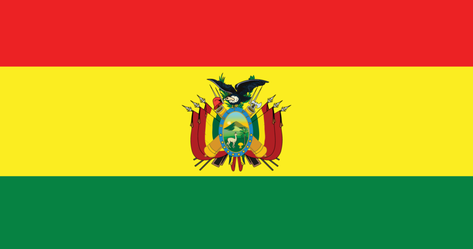 Bandera de Bolivia, país de origen de diversas empresas que colaboraron con Grupo Trasur, Grupo empresarial ubicado en Tucuman, NOA.